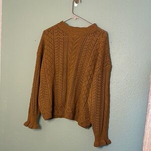 Peach Love California Mustard Knit Sweater